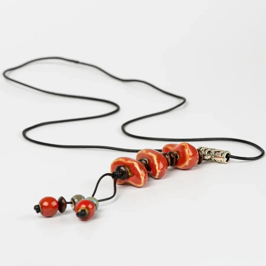 Jingdezhen Unique Shape Ceramic Beads Necklace