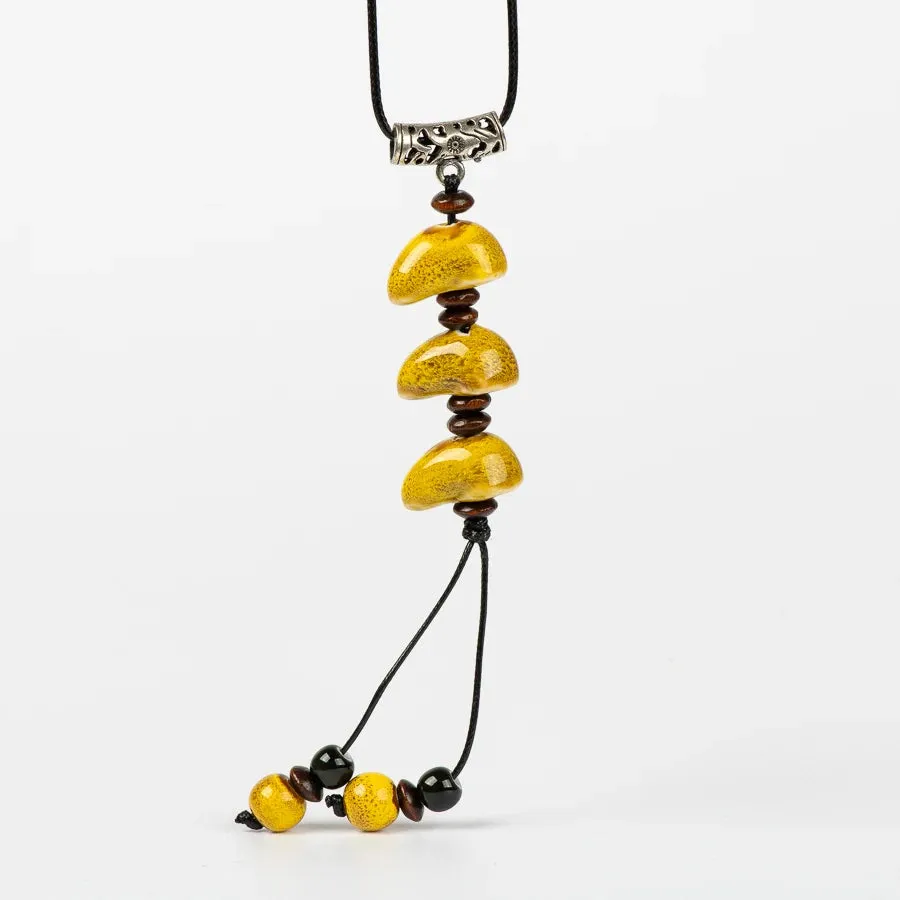 Jingdezhen Unique Shape Ceramic Beads Necklace