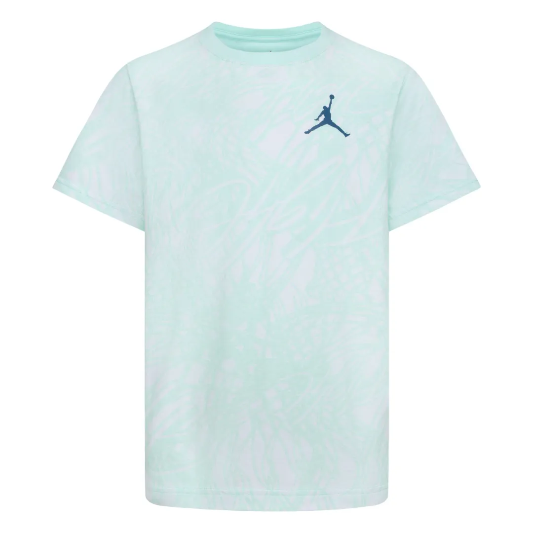 Jordan Net Flight Printed Tee Emerald Rise (Big Kids)