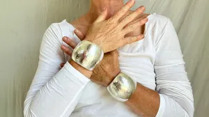 Karen Hill Tribe Sterling Silver PAIR Cuffs. Chunky. Gorgeous. 1015