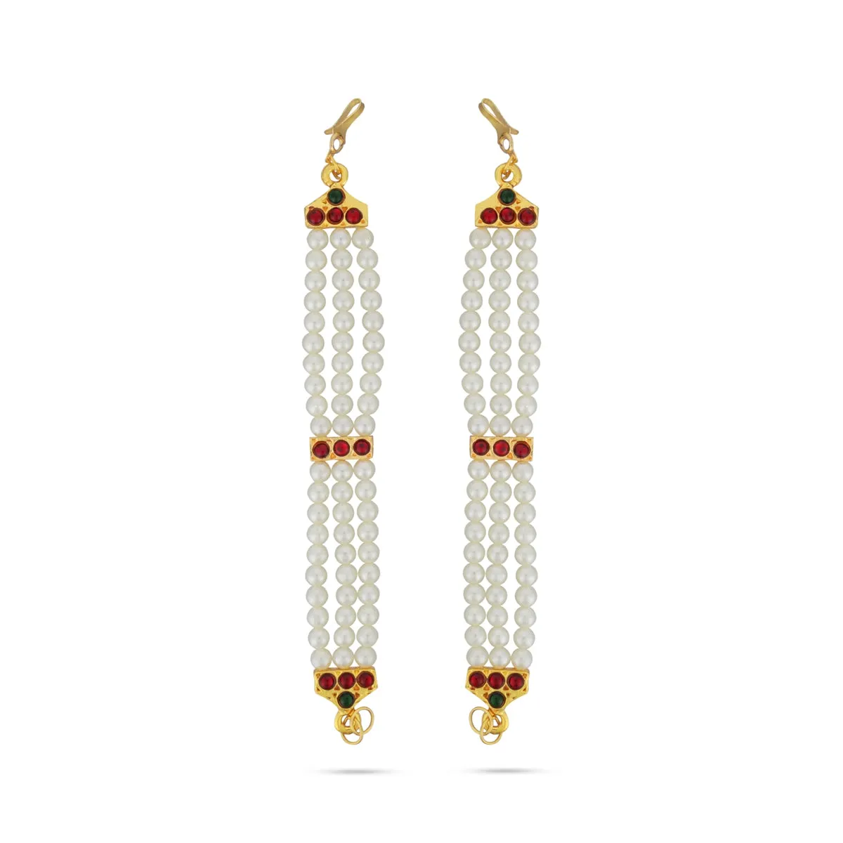 Kemp Mattal - 4.5 Inches | 3 Line Pearl Mattal/ Kemp Jewellery for Women