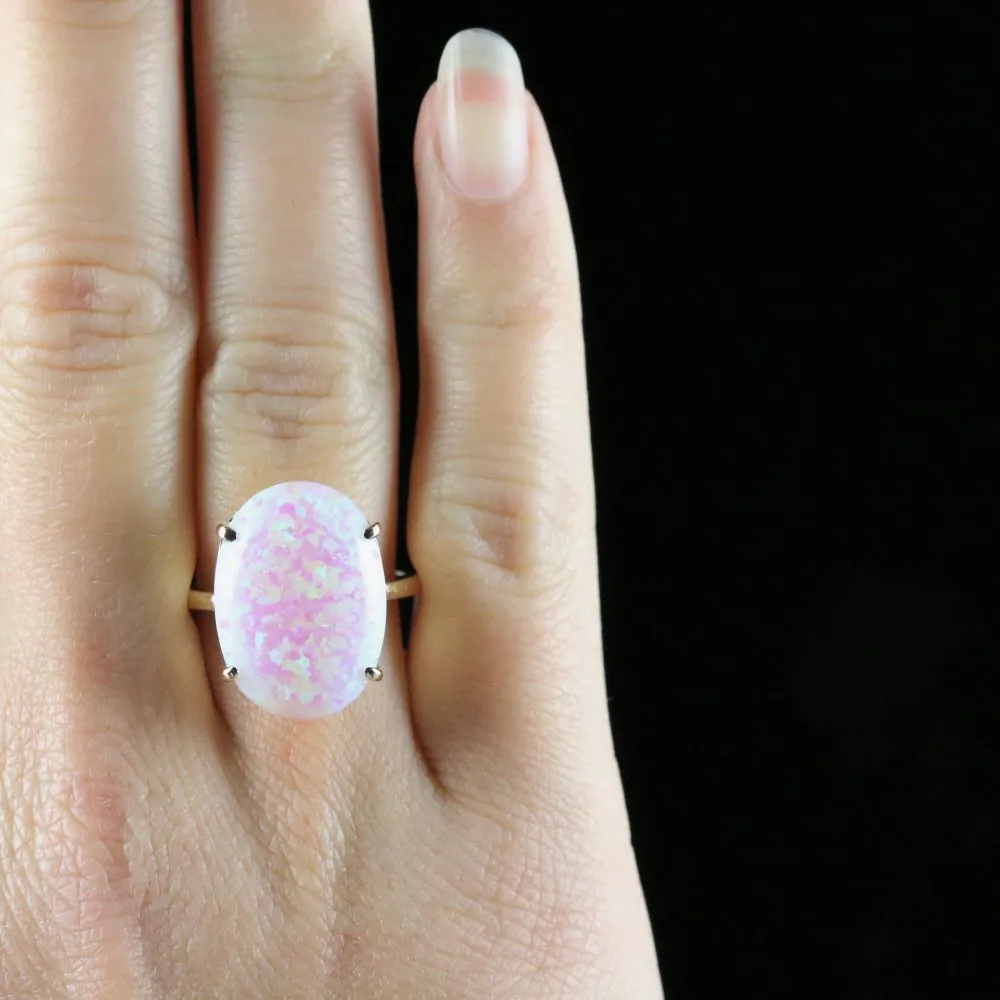 Large Opal Gold Ring 30Ct In Size