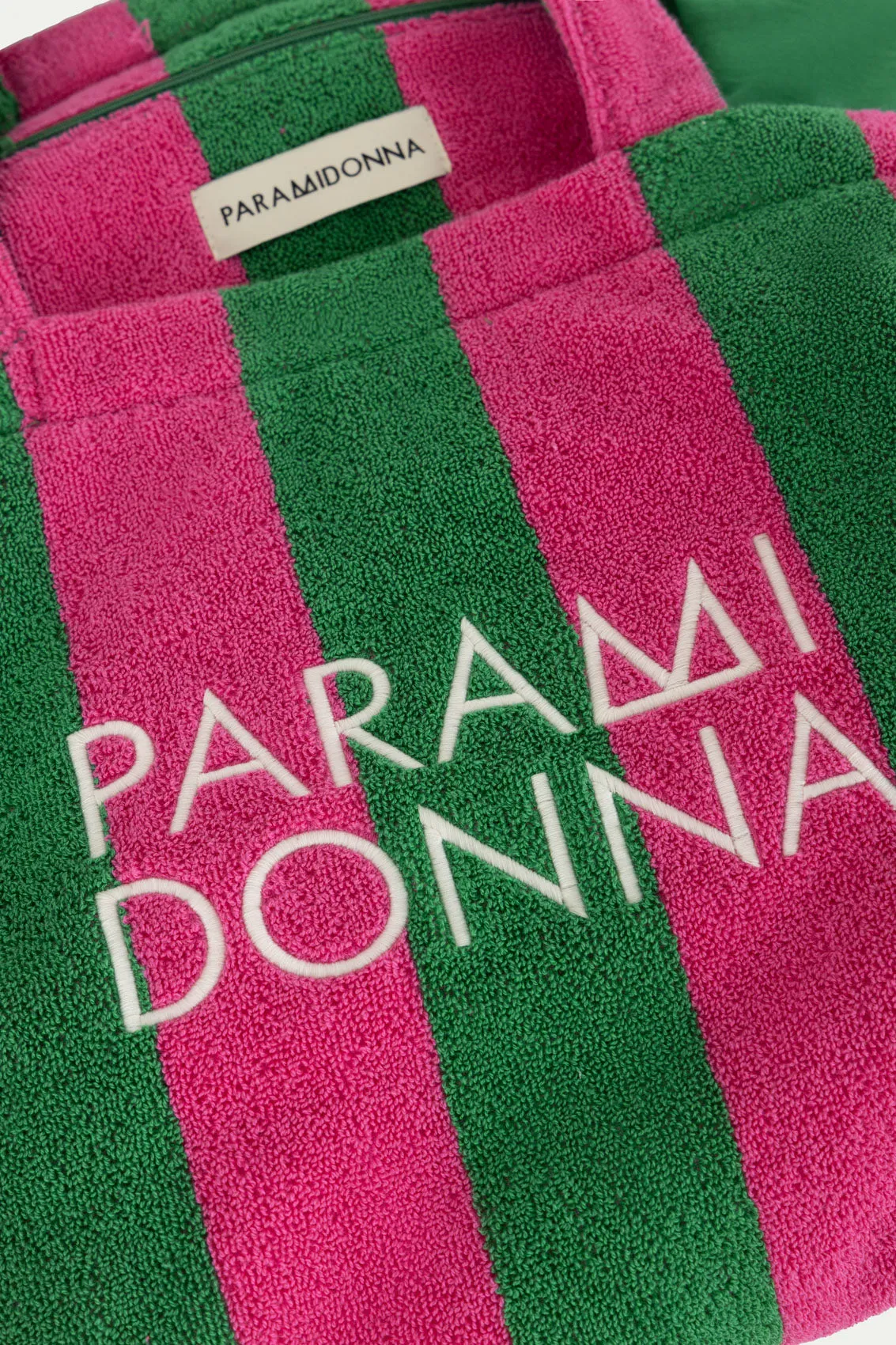 LARGE TOTE BAG FUCHSIA/EMERALD