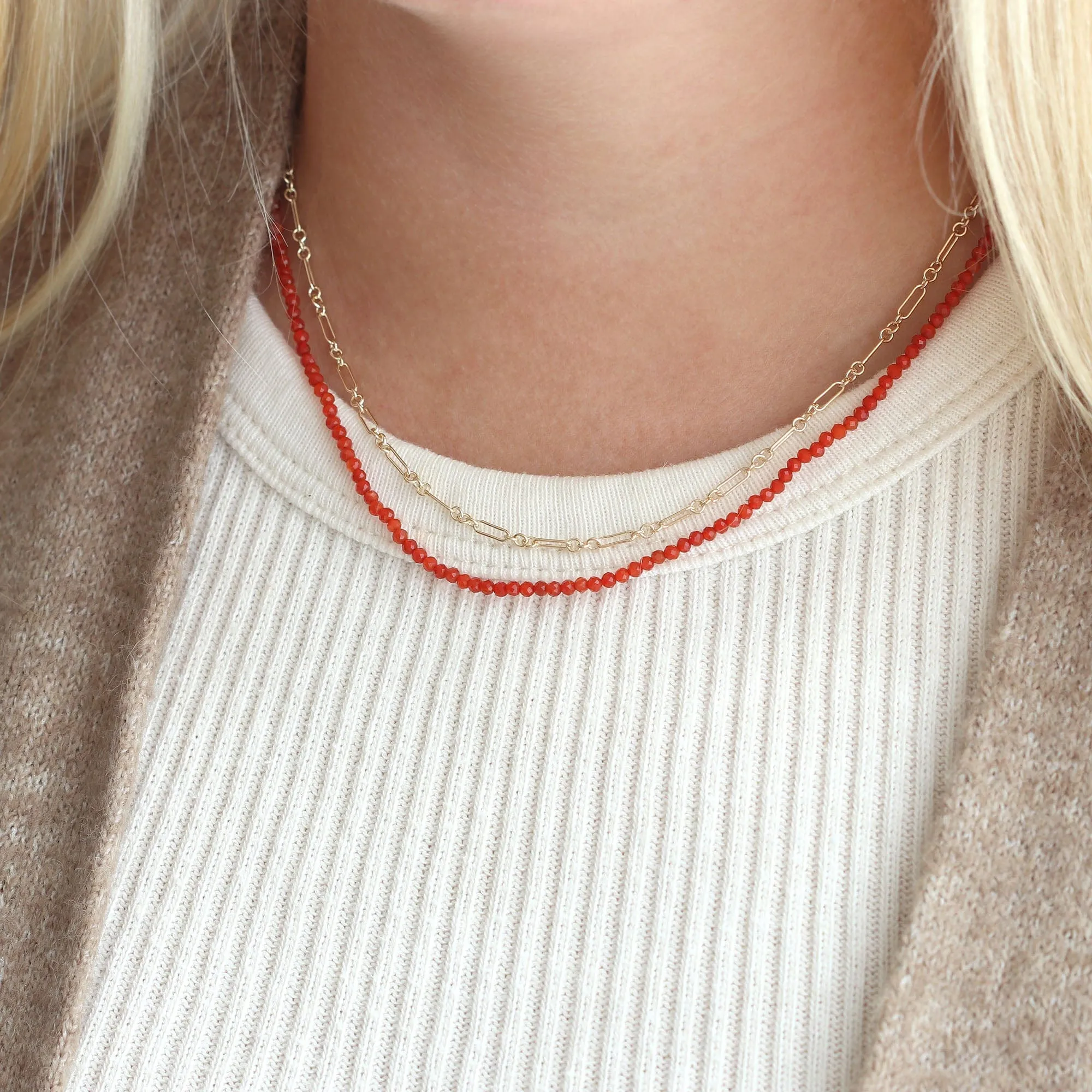 Long and Short Chain Necklace