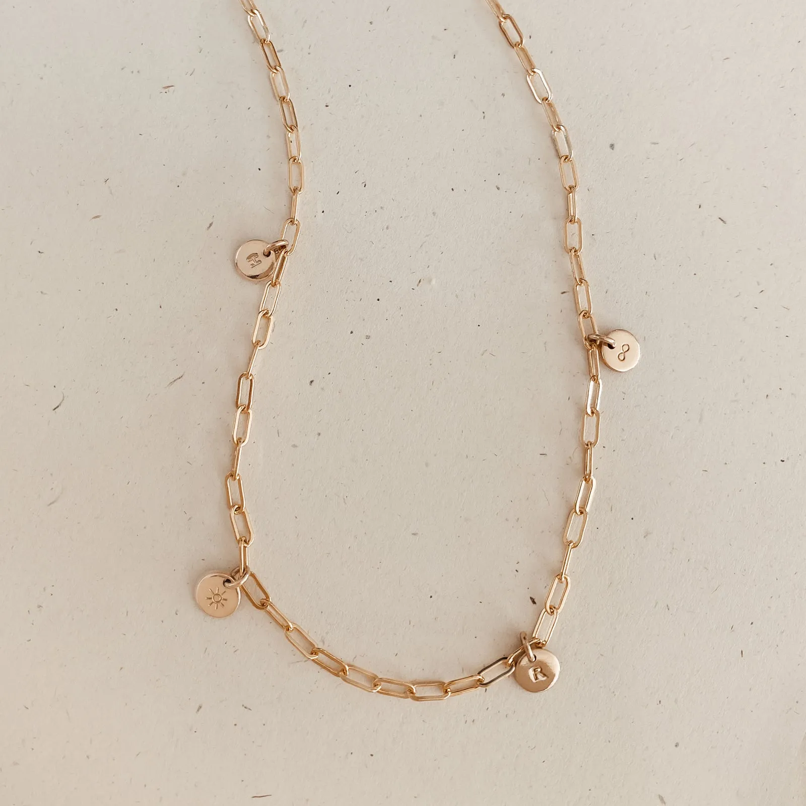 Macie • Tiny Pendant Necklace • Choose Number of Pendants