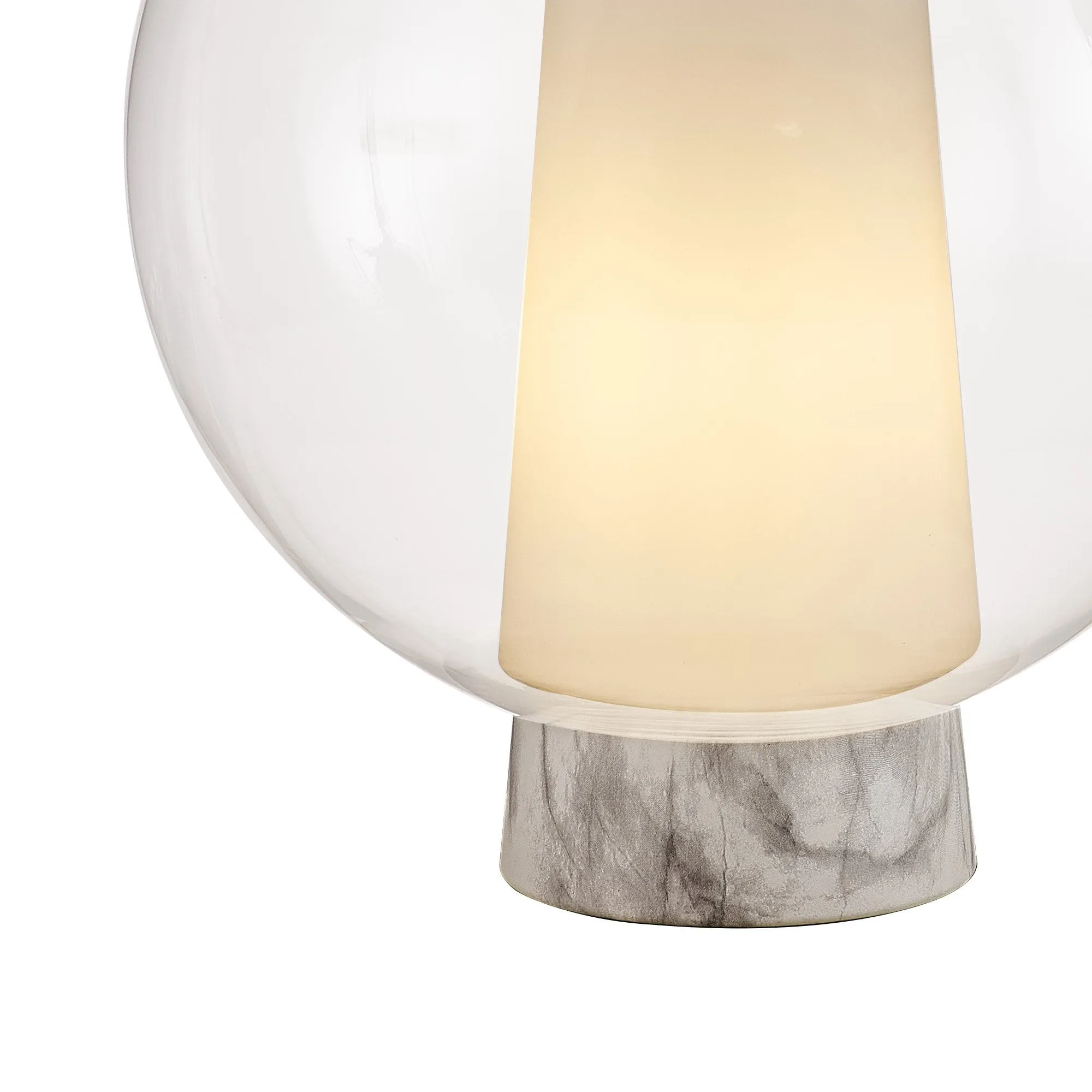 Mantra M8404 Nora Ball Table Lamp Gold/White/Clear Glass