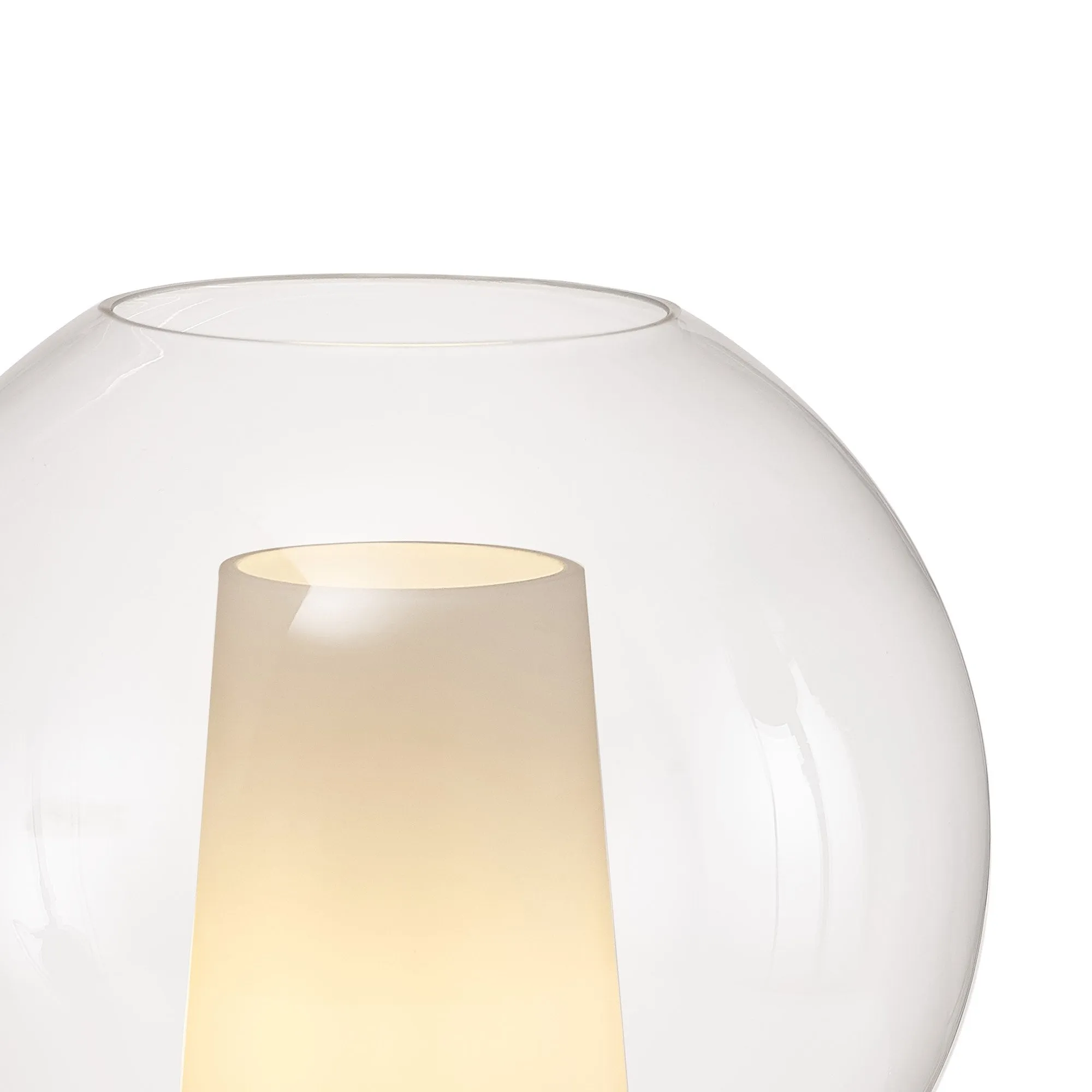 Mantra M8404 Nora Ball Table Lamp Gold/White/Clear Glass
