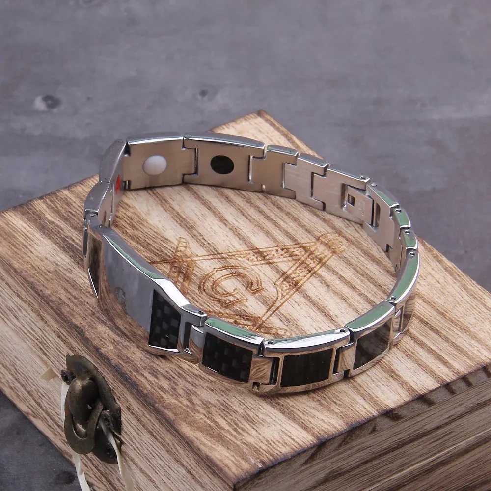 Masonic Black Magnetic Health Energy Viking Bracelet