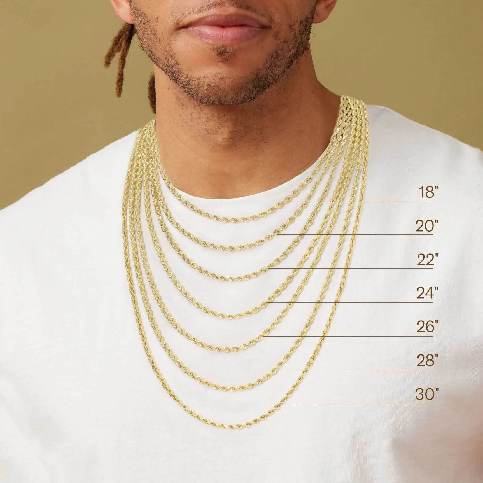 Men's Miami Cuban Royal Link Monaco Chain Necklace 10K Yellow Gold - Hollow