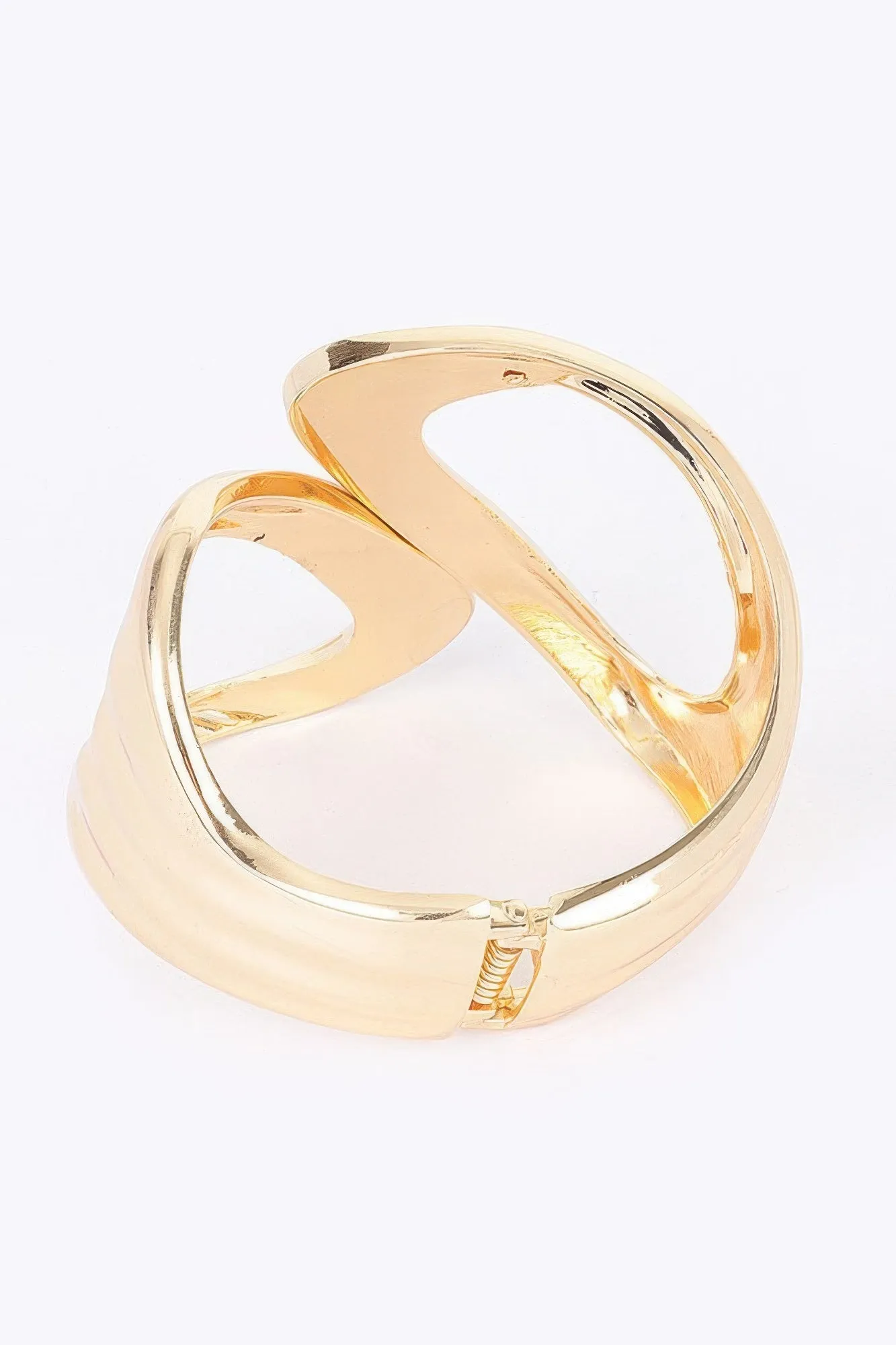 Metal Spring Open Chic Hinge Cuff Bracelet