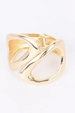Metal Spring Open Chic Hinge Cuff Bracelet
