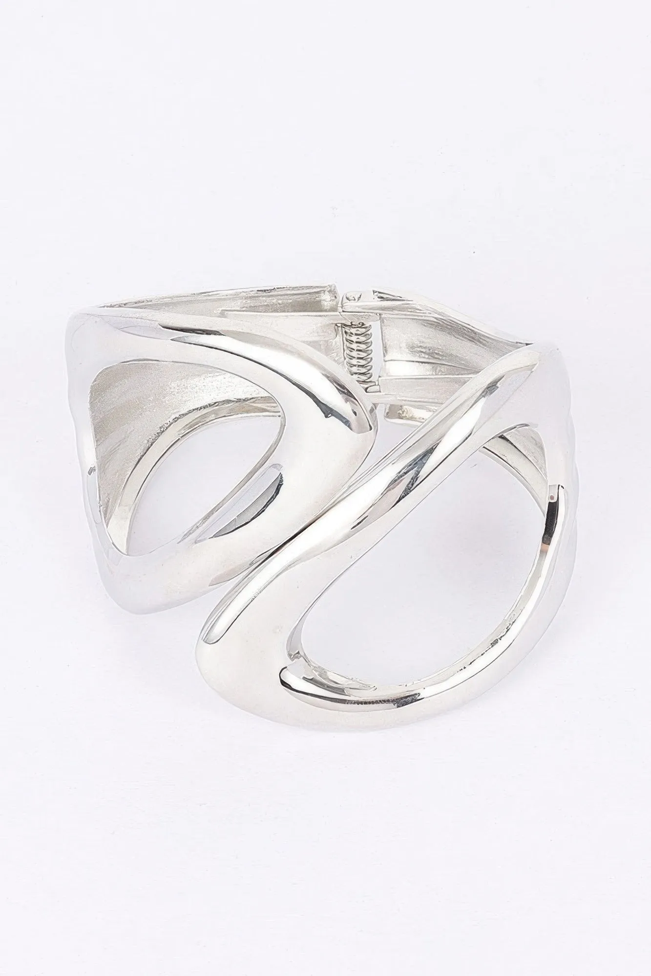 Metal Spring Open Chic Hinge Cuff Bracelet