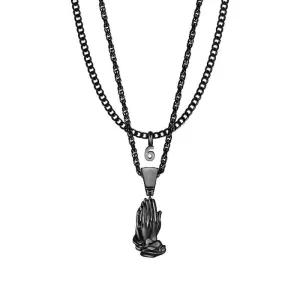 Mister Pray Black Necklace