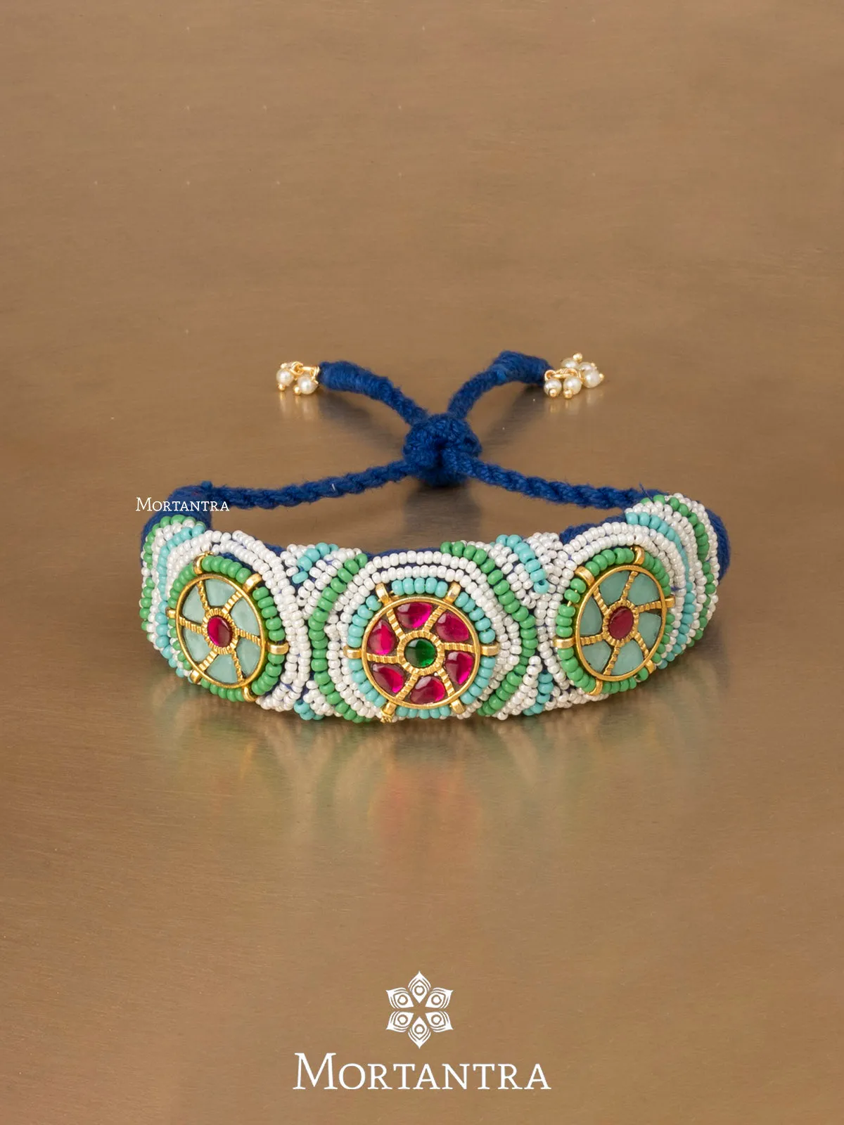 Multicolor Gold Plated Mishr Bracelet - MR-BRAC138M