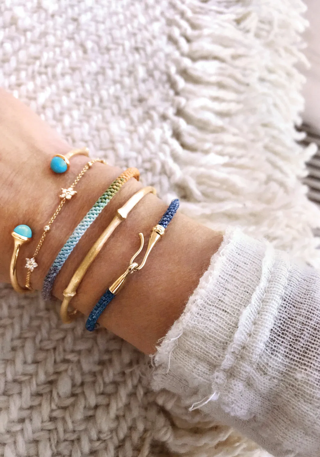 Ole Lynggaard Life 18KWG Midnight Blue Rope Bracelet | Choose Size