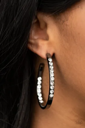Paparazzi Earring ~ Borderline Brilliance - Black