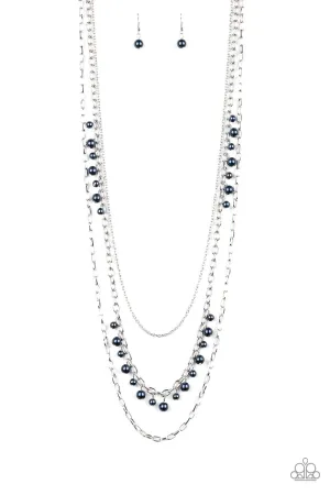 Paparazzi Pearl Pageant Blue Long Necklace - P2RE-BLXX-230XX