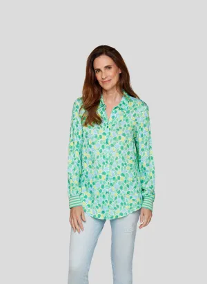 Pattern Collared Blouse - Emerald