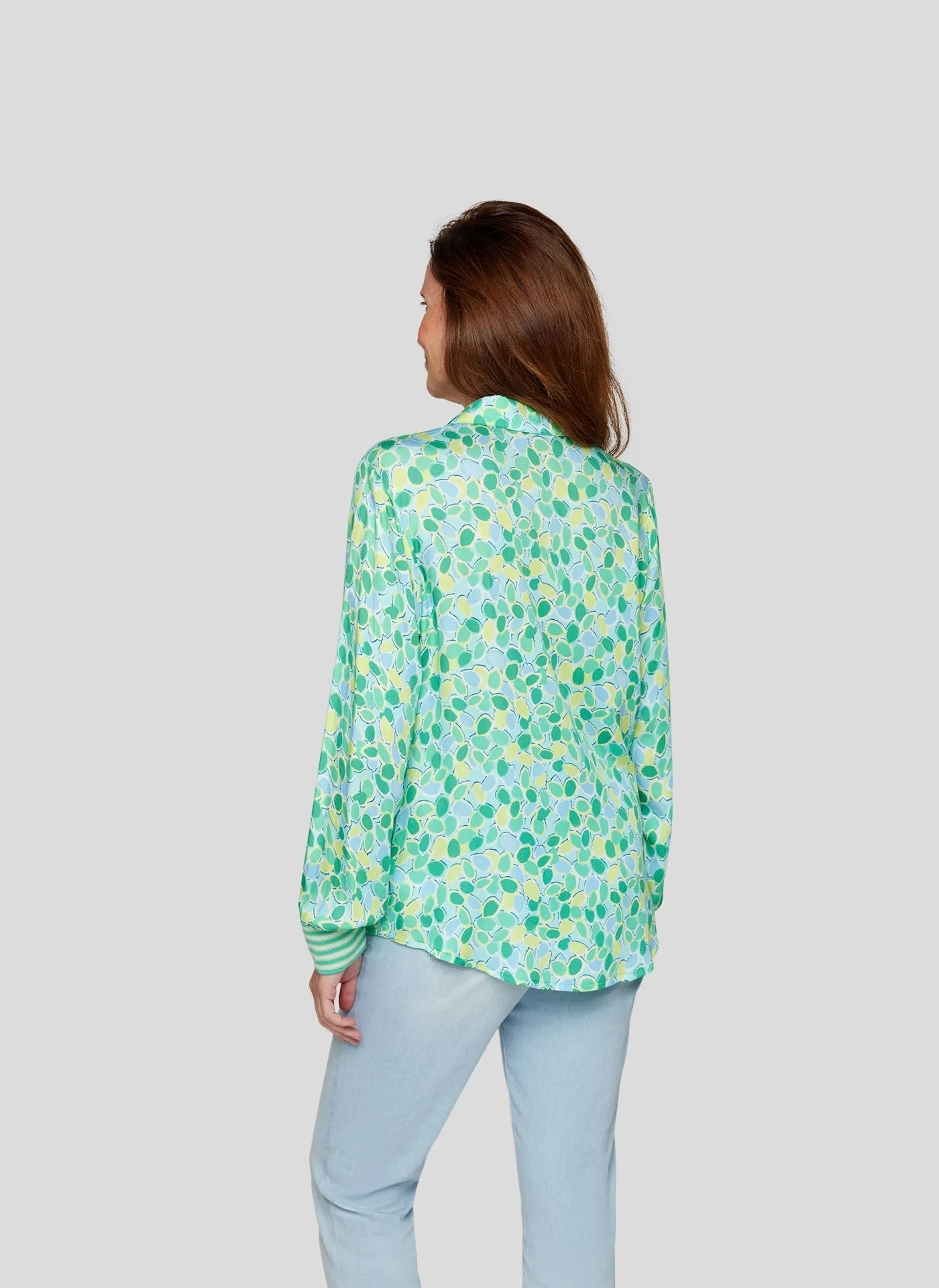 Pattern Collared Blouse - Emerald