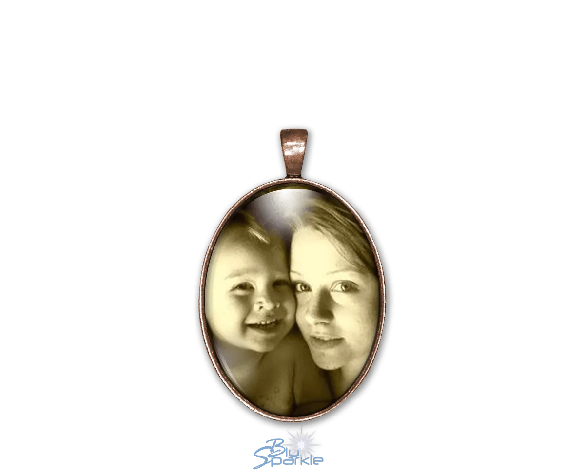 Personalized Photo Oval Pendants