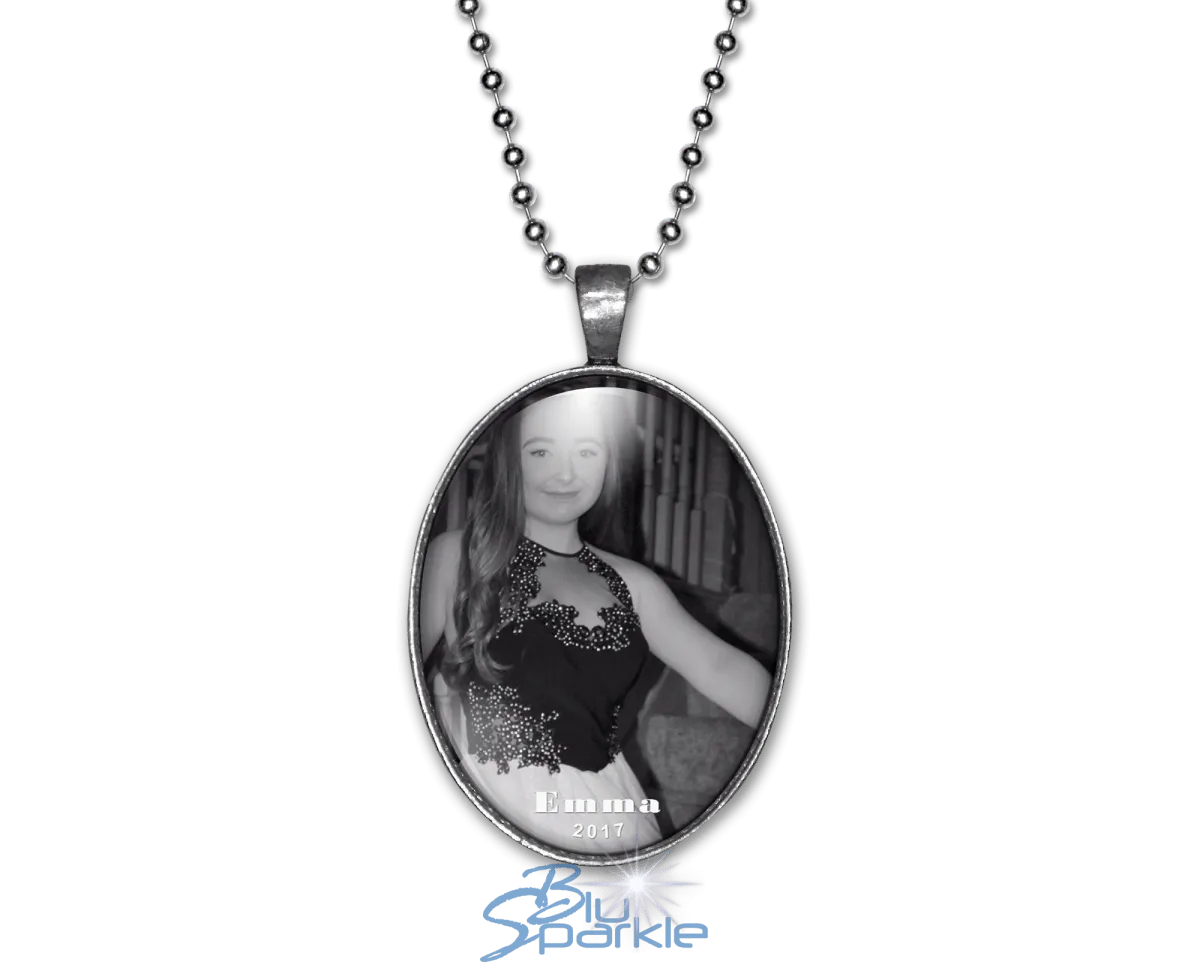 Personalized Photo Oval Pendants