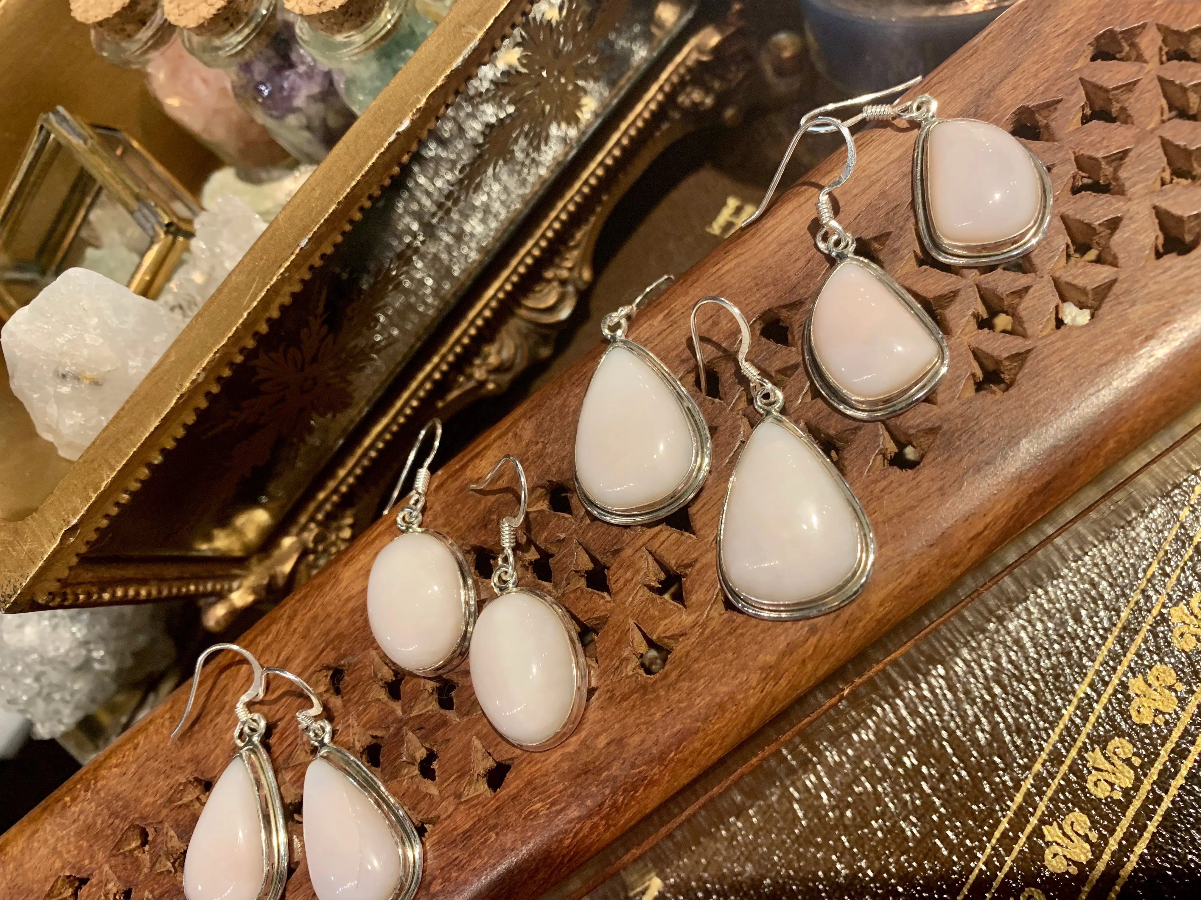 Pink Opal Ari Earrings
