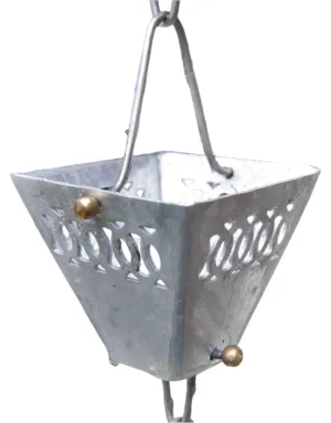 Professional Square Cup Rain Chain Decorative Aluminum Water Feature Modern Design