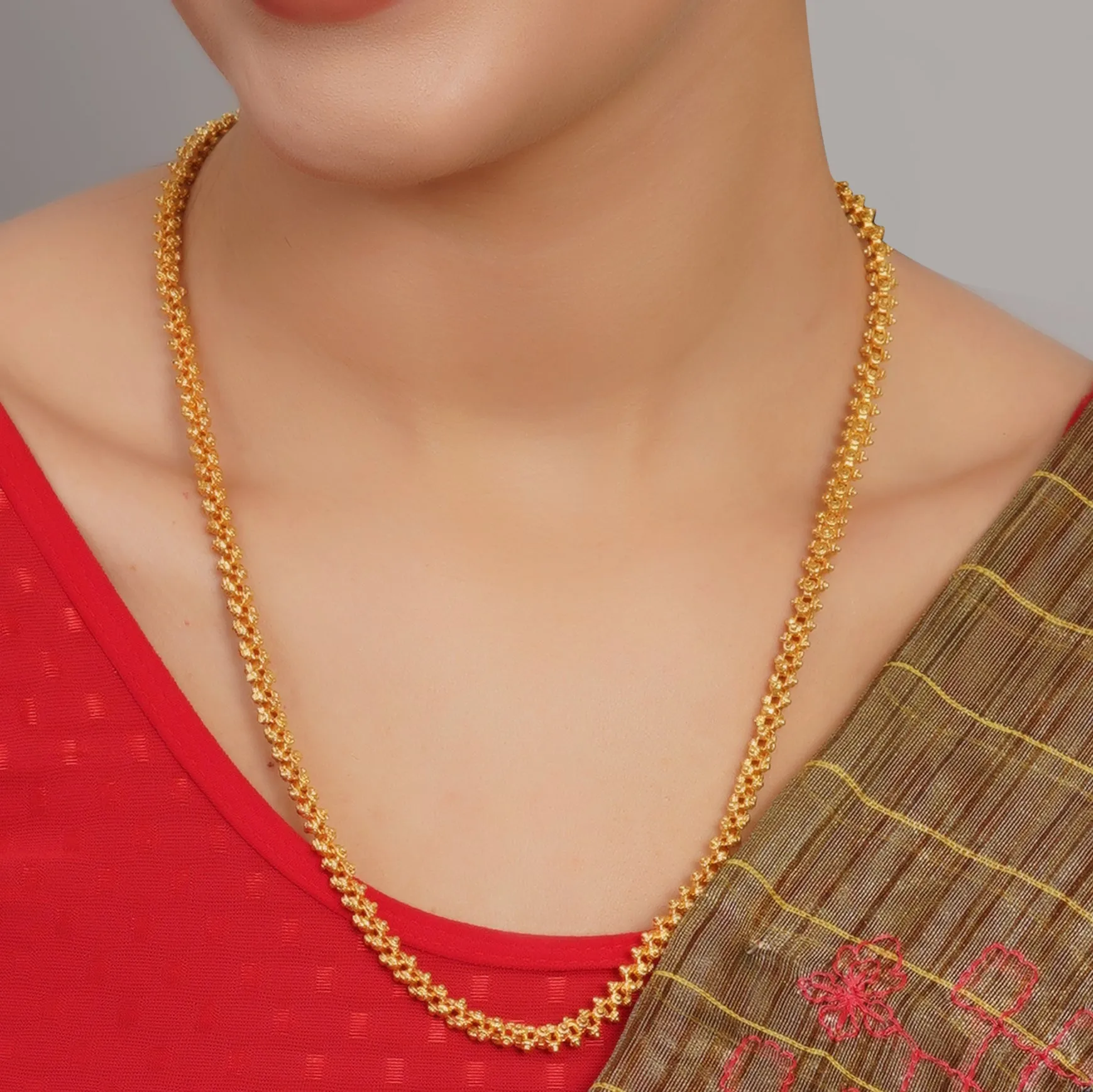 REAL GOLD PATTERN 22KT PLATING CHAIN