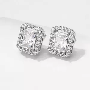 Rectangle Crystal Earrings