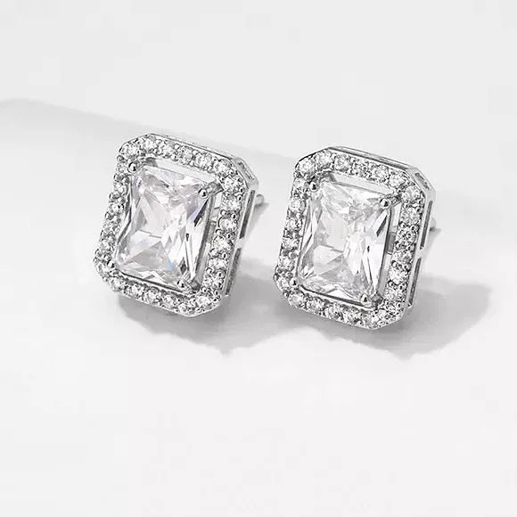Rectangle Crystal Earrings