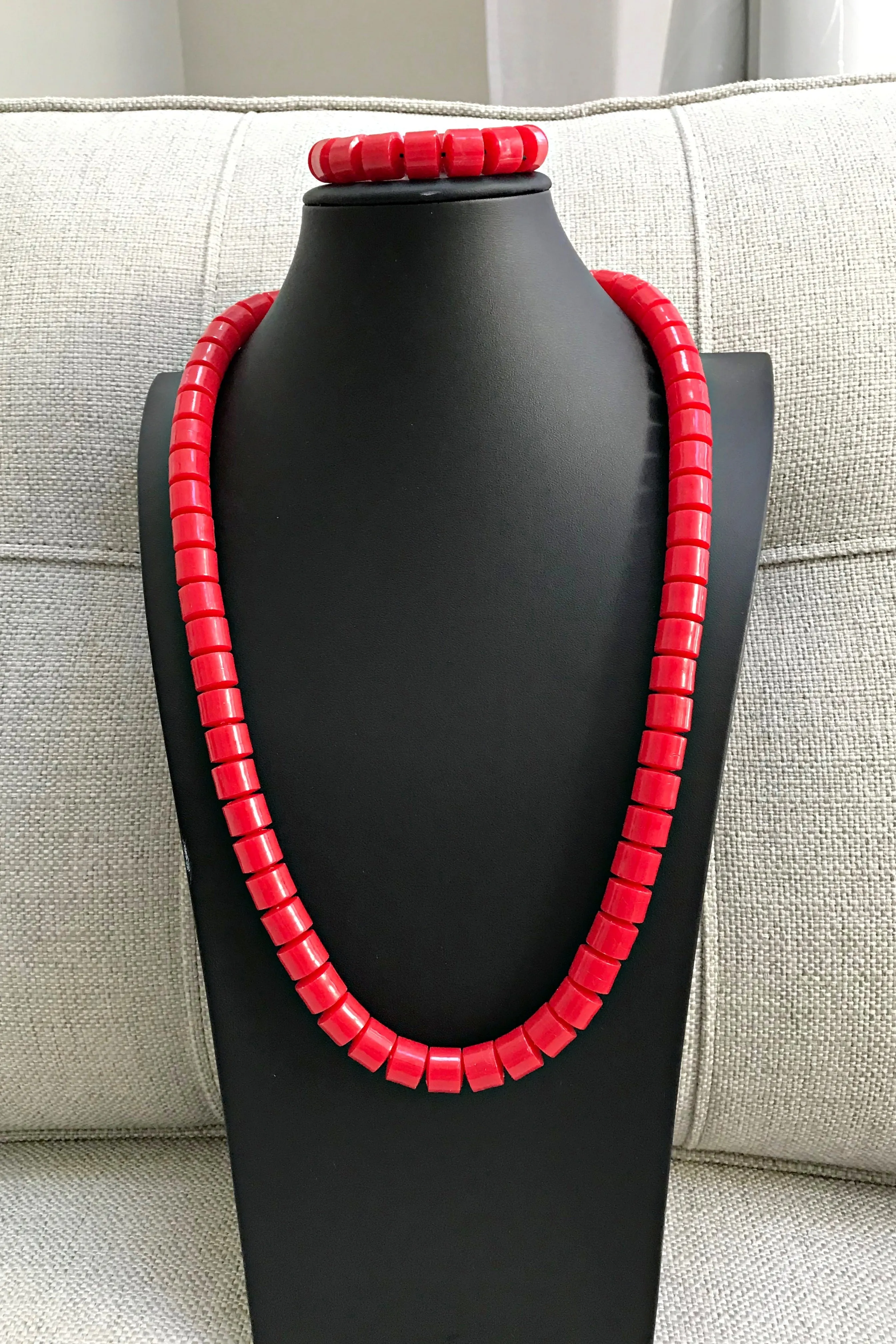 Red Igbo Nigerian Wedding Necklace