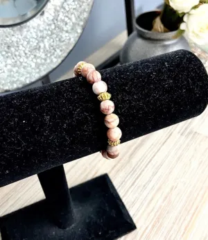 Redline Marble Bead Bracelet