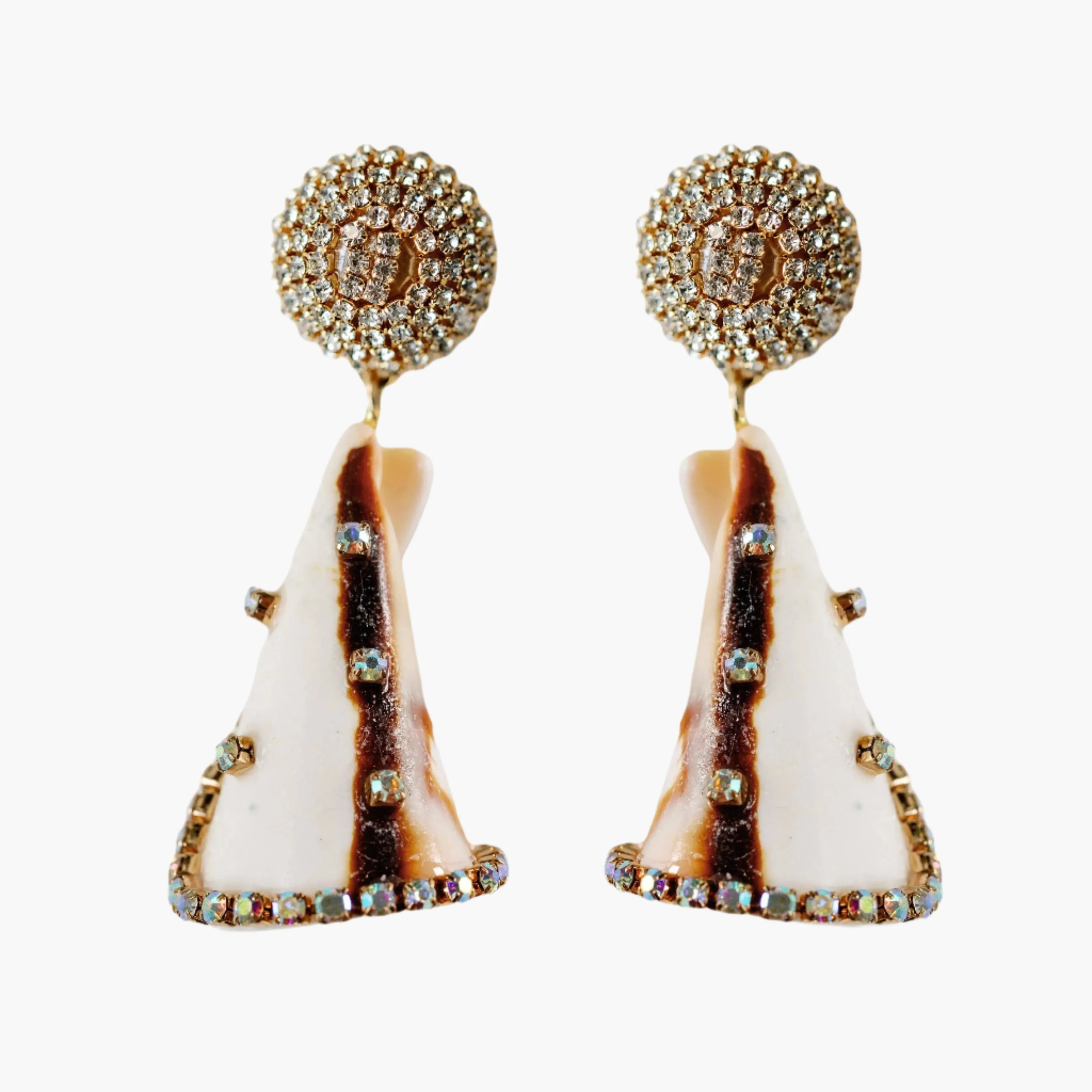 Rhinestone Wrapped Striped Shells