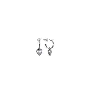 Rope Huggie Earrings "Puffy Heart"
