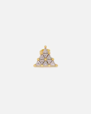 Saint Morta Iced Triangle Earring Iced Gold