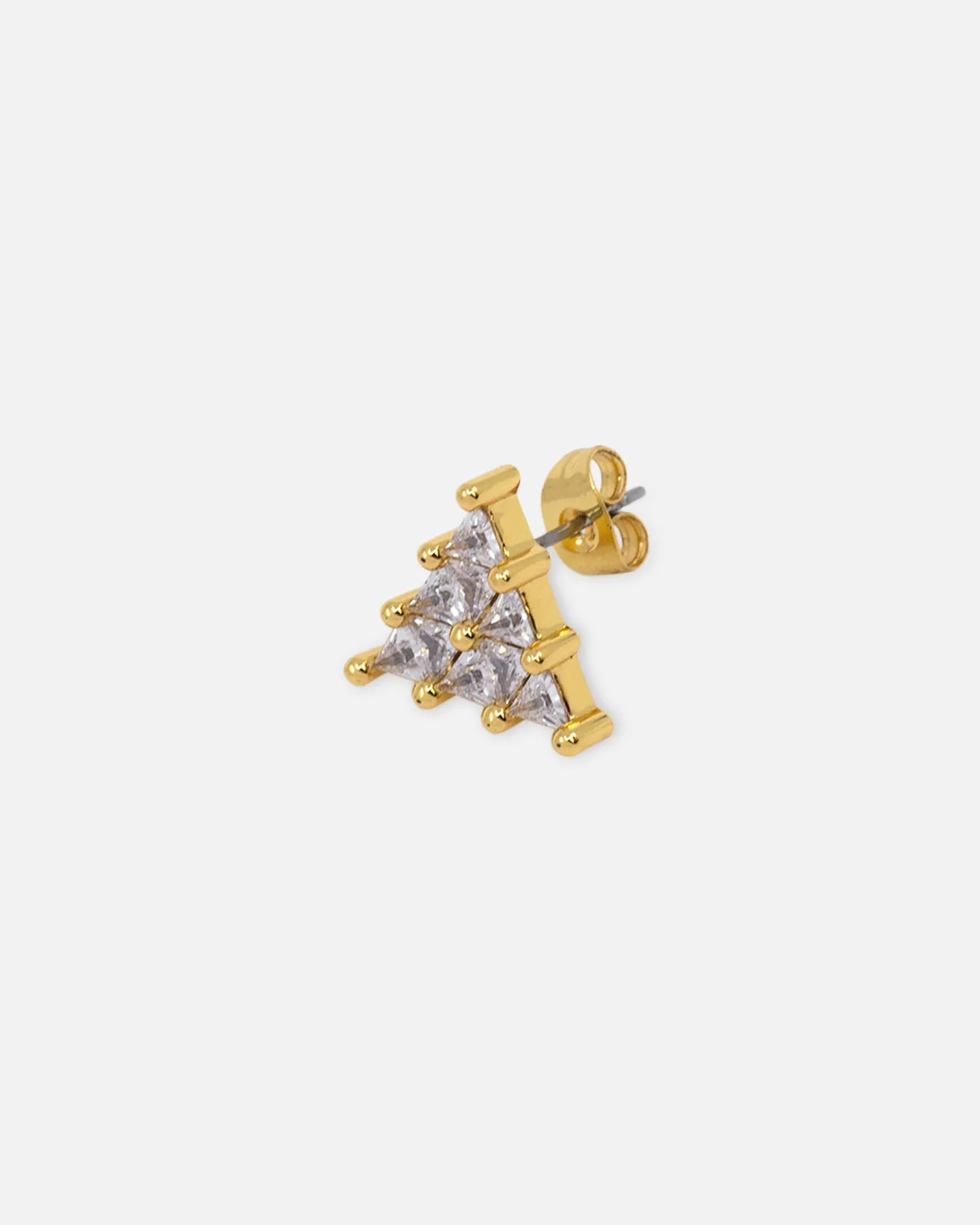 Saint Morta Iced Triangle Earring Iced Gold