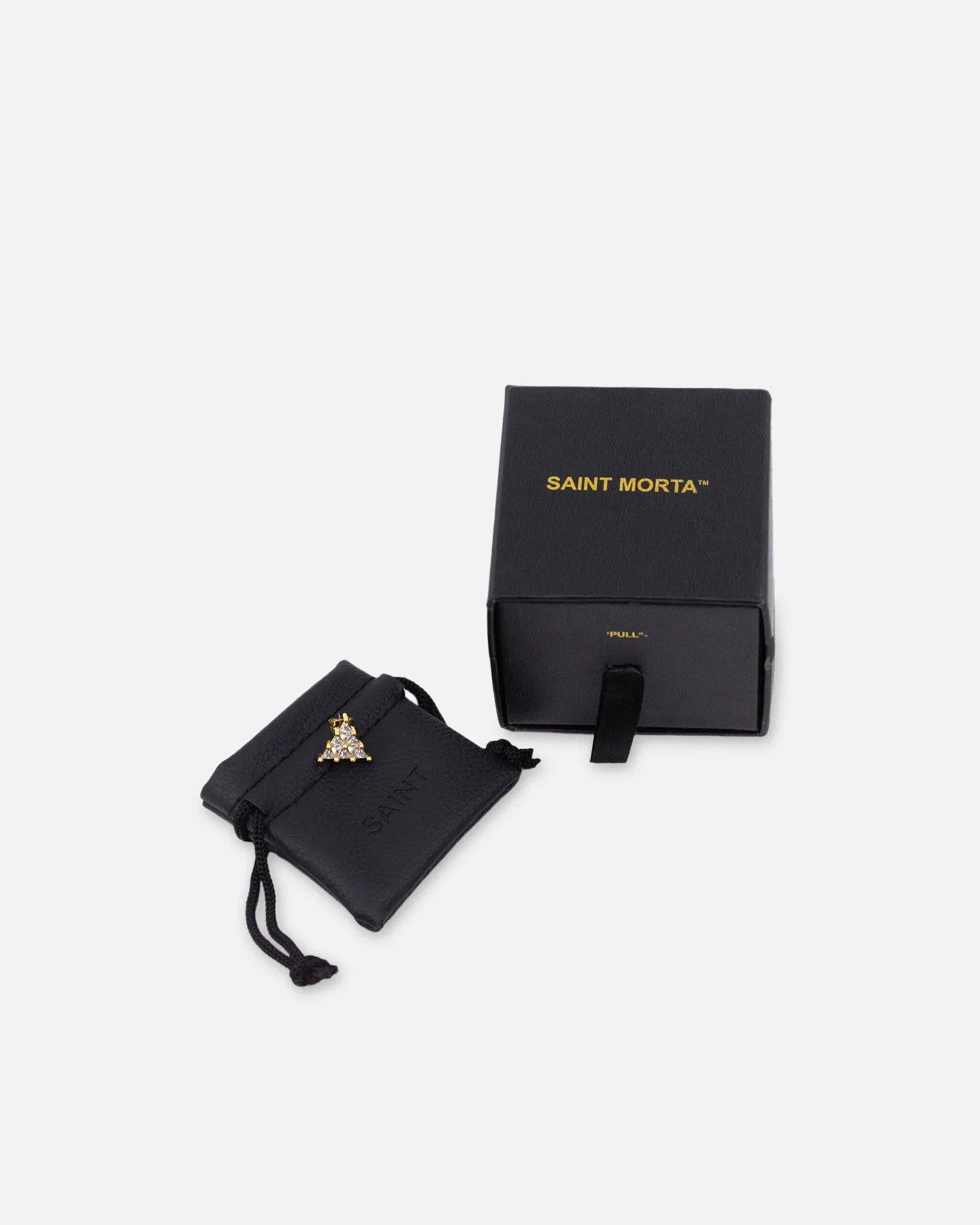 Saint Morta Iced Triangle Earring Iced Gold