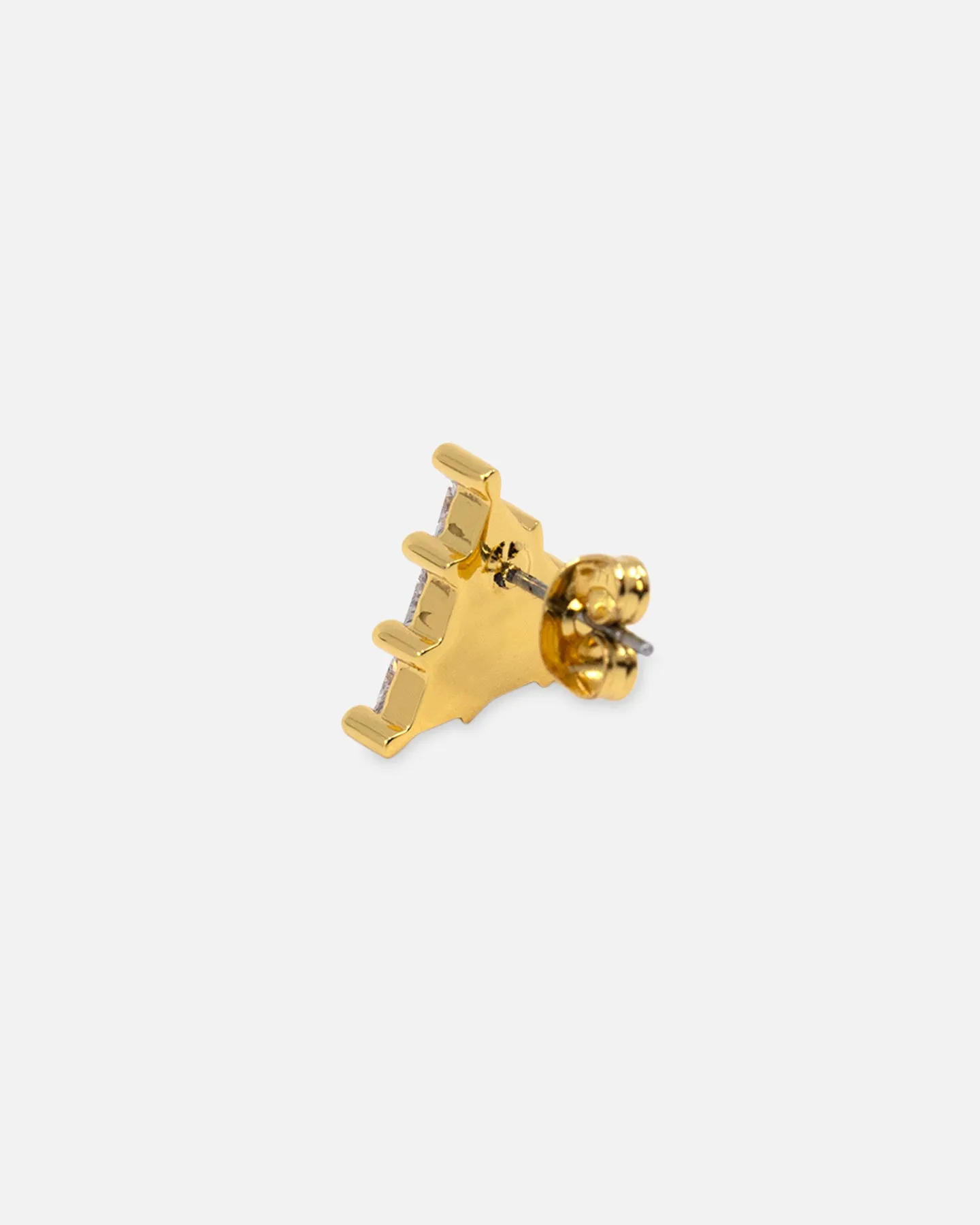 Saint Morta Iced Triangle Earring Iced Gold