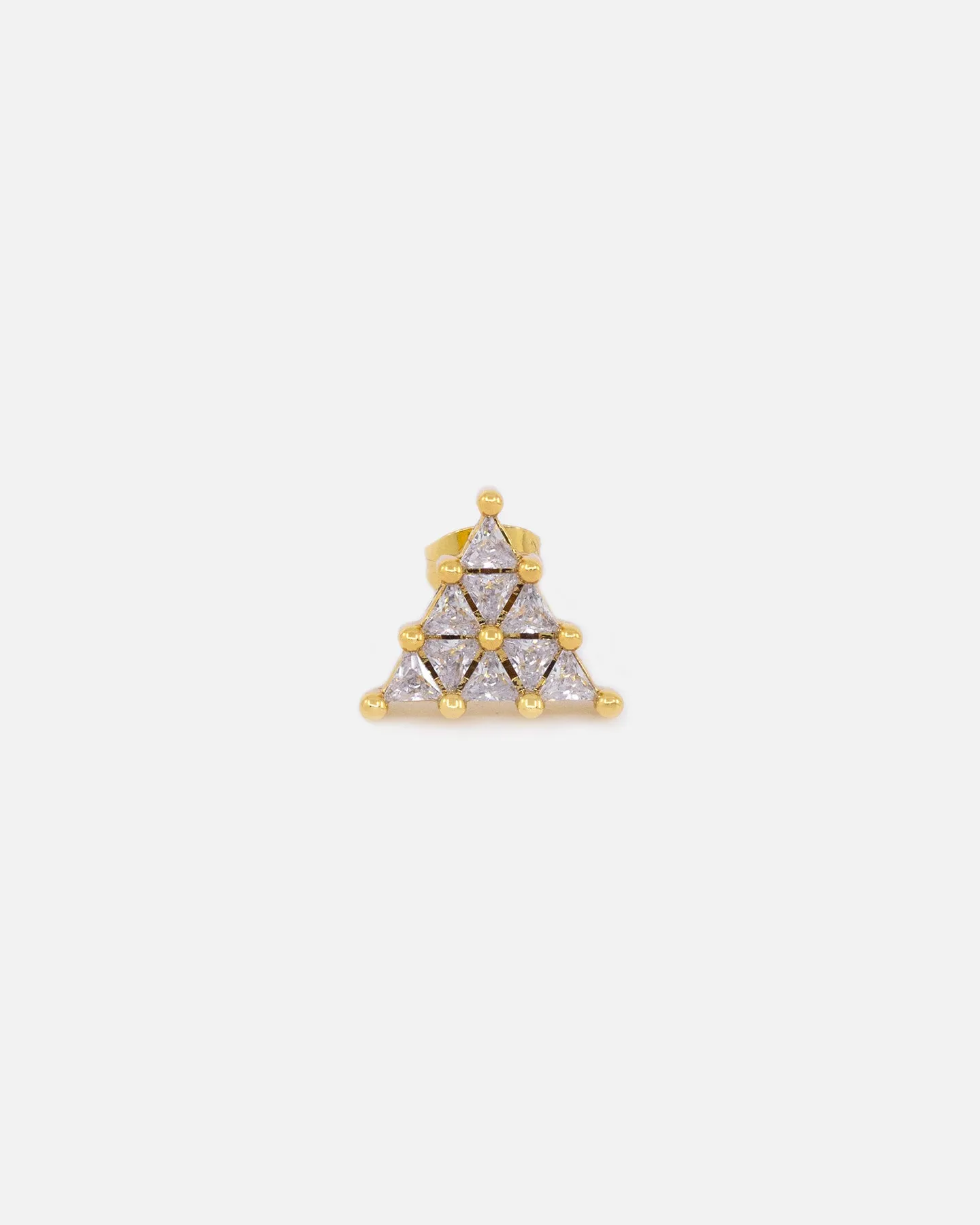Saint Morta Iced Triangle Earring Iced Gold