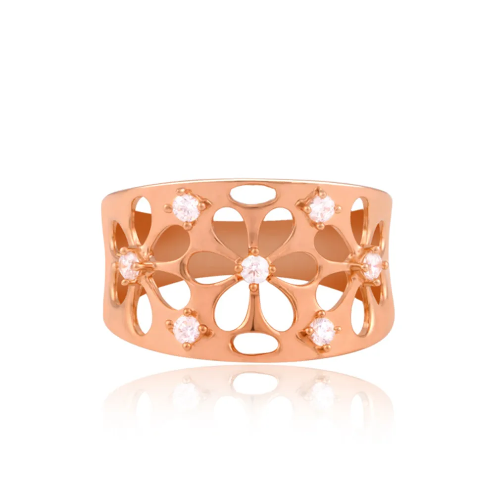 Shimmering Flower Ring