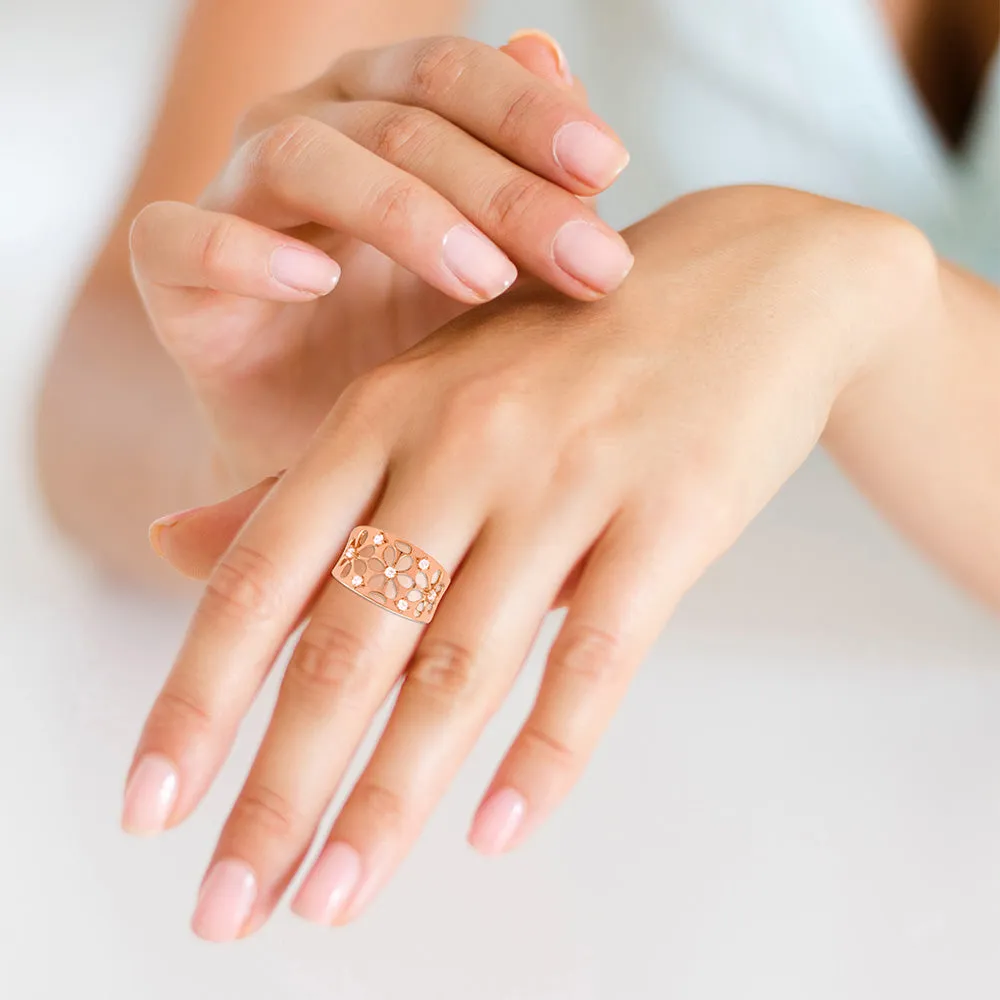 Shimmering Flower Ring