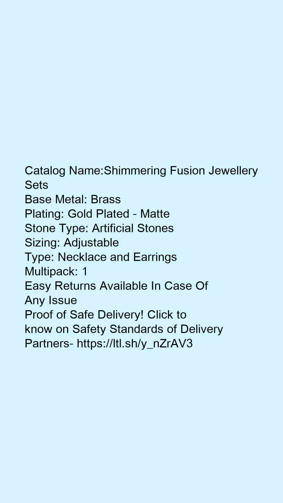 Shimmering Fusion Jewellery Sets