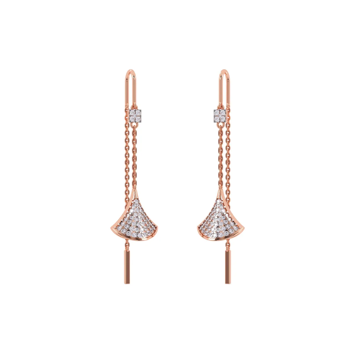 Shimmering Lab Grown Diamond Hoop Earrings