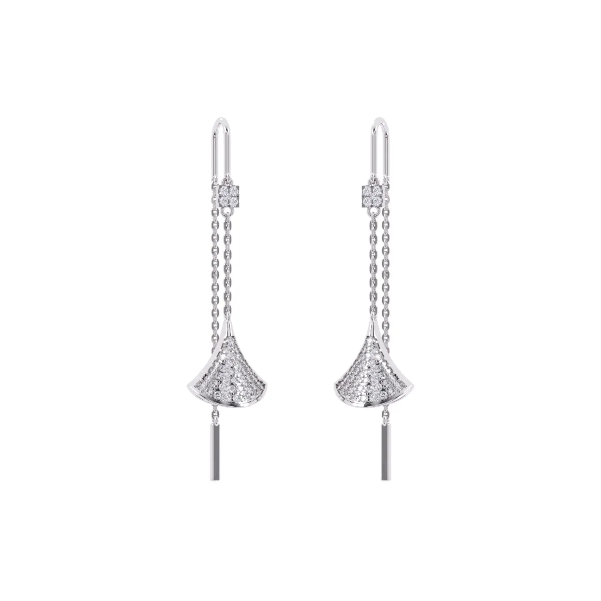 Shimmering Lab Grown Diamond Hoop Earrings
