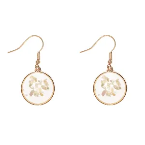 Shimmering Shell Circle Earrings