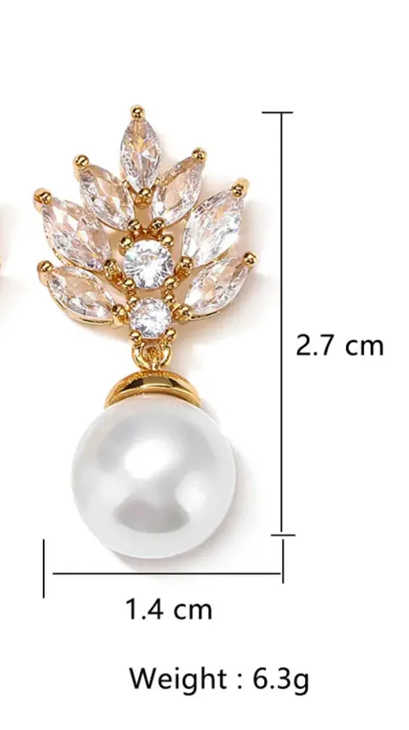 Shona - Gold Pearl Earring