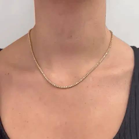 Showroom Collection Diamond Tennis Necklace (6.00 ct.) 2.2 mm 4-Prongs Setting in 14K Gold