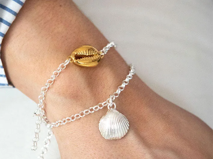 Silver Bracelet - Cowrie Shell