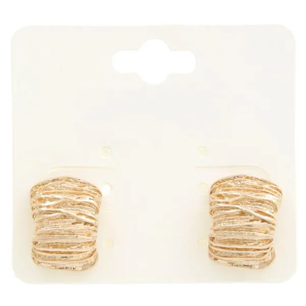 Silver or Gold Square Shape Post Back Earrings