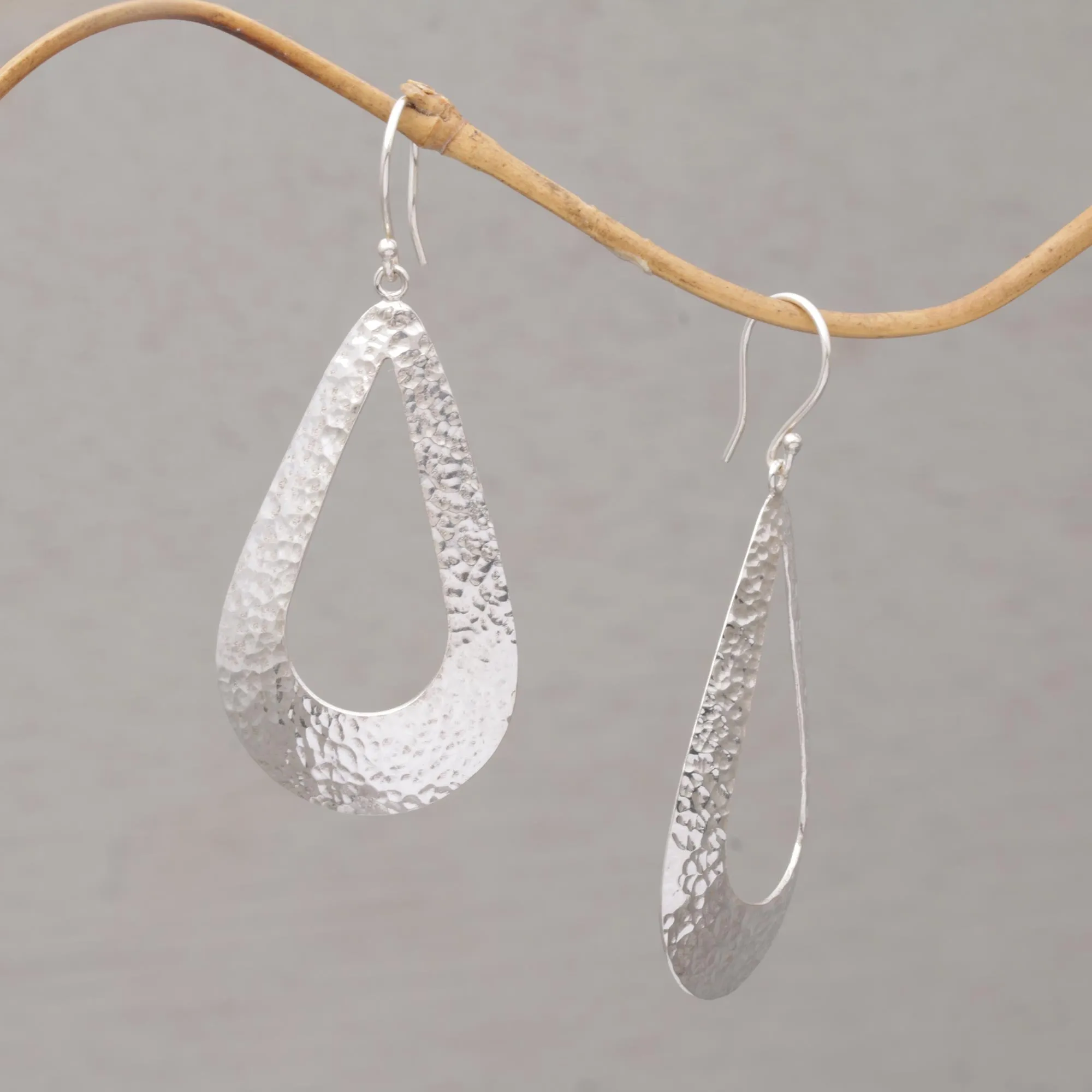 Silver Shimmer Sterling Silver Dangle Earrings